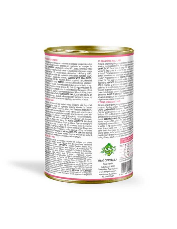 Dibaq Sense Cordero Grain Free para Perros Adultos - Imagen 2