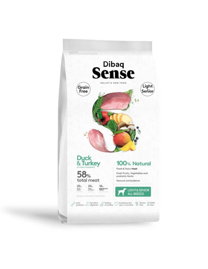 dibaq-sense-grain-free-pato-y-pavo-light-o-senior-2.jpg Dibaq Sense Grain Free Pato y Pavo Light o Senior para Perros - Imagen 1