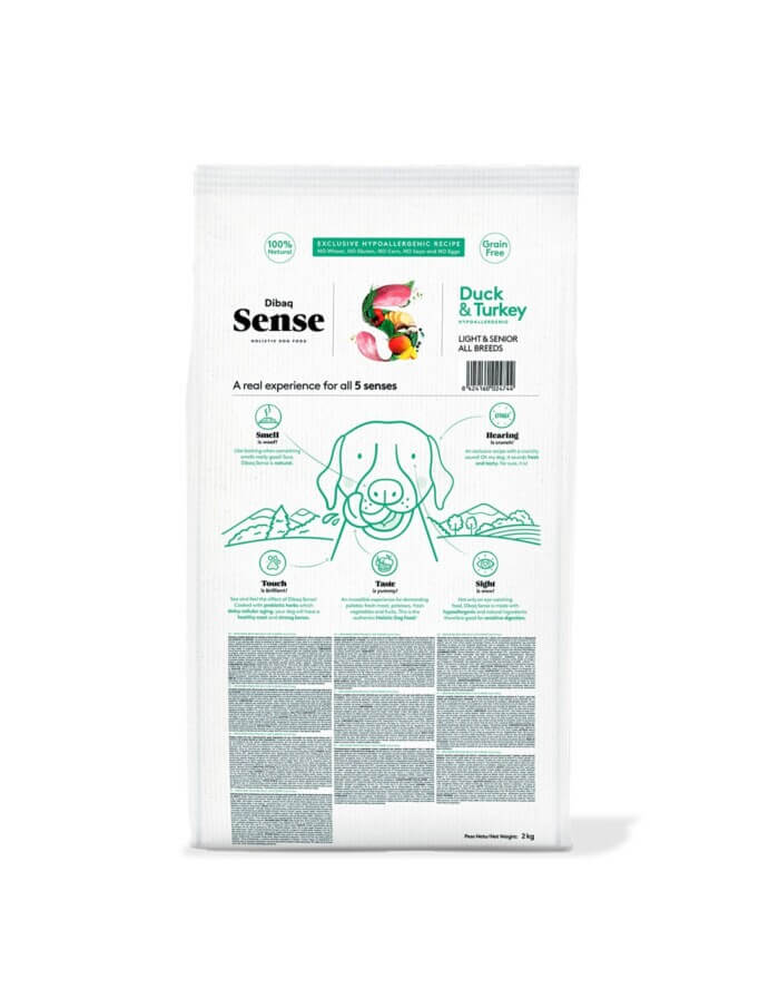 Dibaq Sense Grain Free Pato y Pavo Light o Senior para Perros - Imagen 2