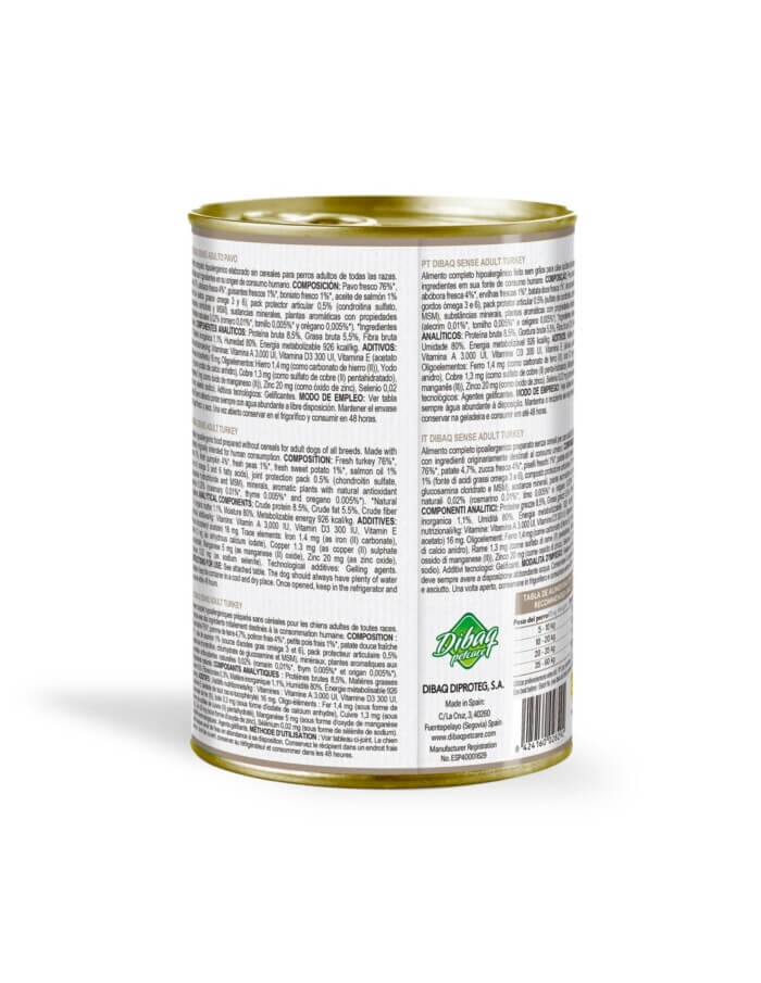 Dibaq Sense Grain Free Pavo y Calabaza para Perros - Imagen 2