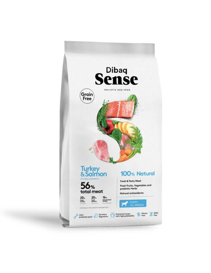 dibaq-sense-grain-free-salmon-y-pavo-cachorro-2.jpg Dibaq Sense Grain Free Salmón y Pavo para Cachorros - Imagen 1