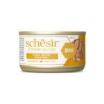 Schesir Lata Urinary Trocitos Atún con Salmón 80gr- Húmedo Dietético para Gatos