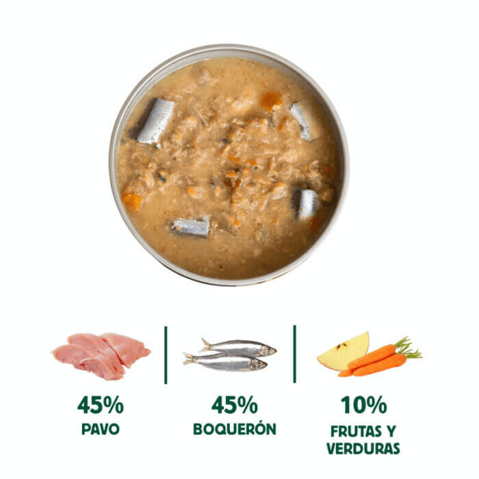 Wild Balance Húmedo Perro Cazuela Boquerón, Pavo y Manzana 280g - Imagen 7