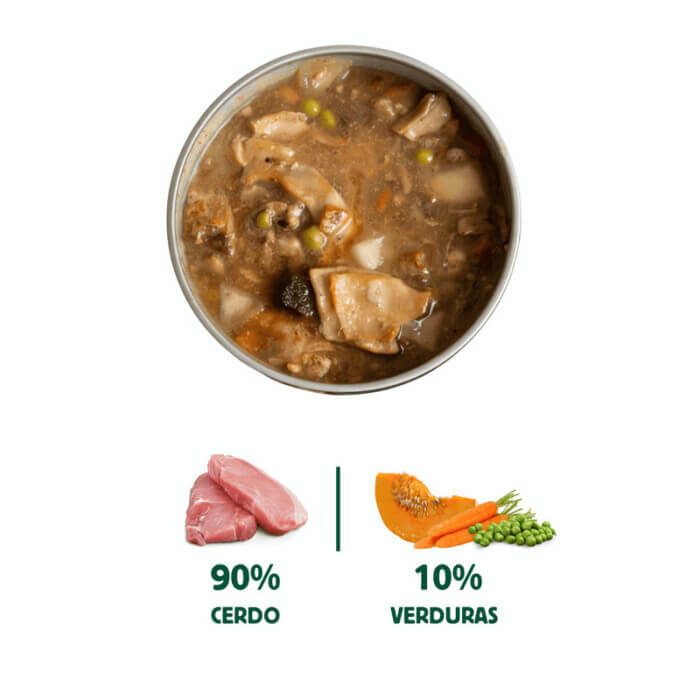 Wild Balance Húmedo Perro Cazuela Cerdo y Calabaza 280g - Imagen 2