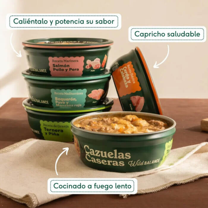 Wild Balance Húmedo Perro Cazuela Cerdo y Calabaza 280g - Imagen 4