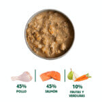 Wild Balance Húmedo Perro Cazuela Salmón, Pollo y Pera 280g - Imagen 6
