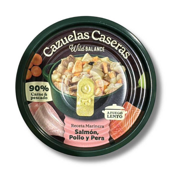 Wild Balance Húmedo Perro Cazuela Salmón, Pollo y Pera 280g - Imagen 1