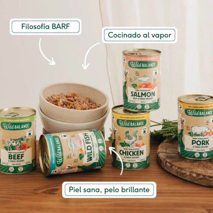 Wild Balance Comida Húmeda para Perro Atún y Pavo 400gr | Filosofía Barf - Imagen 4