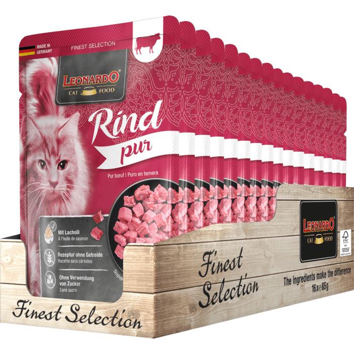 Leonardo Puro de Ternera para Gatos 85g - Imagen 2