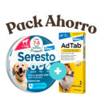 Pack Ahorro Antiparasitario Perro Seresto+8kg + AdTab 3Comp