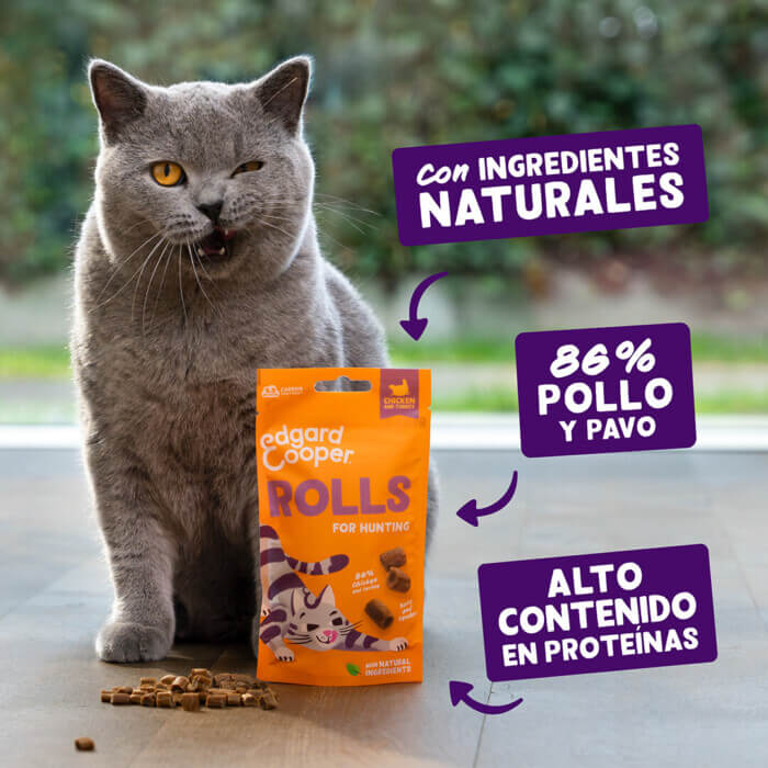 Edgar Cooper Snacks Rolls Pollo y Pavo 45gr- Para Gato - Imagen 4
