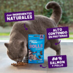 Edgar Cooper Snacks Rolls Pollo y Salmón 45gr- Para Gato - Imagen 4
