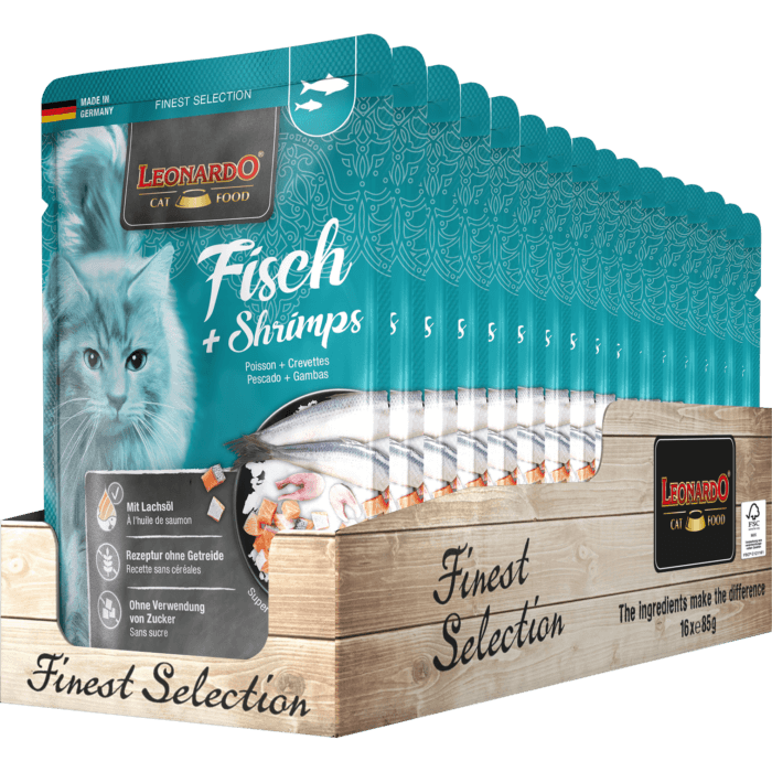 Leonardo Pescado y Gambas para Gatos 85g - Imagen 2