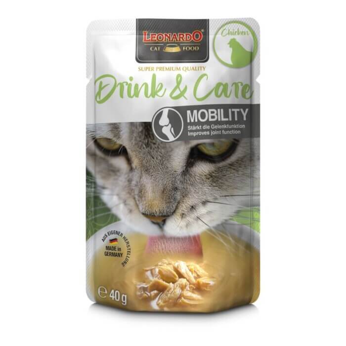 bl-pouch-drink-care-mobility-chicken-40g-front_800x800.jpg Leonardo Drink & Care Mobility Pollo para Gatos 40g - Imagen 1