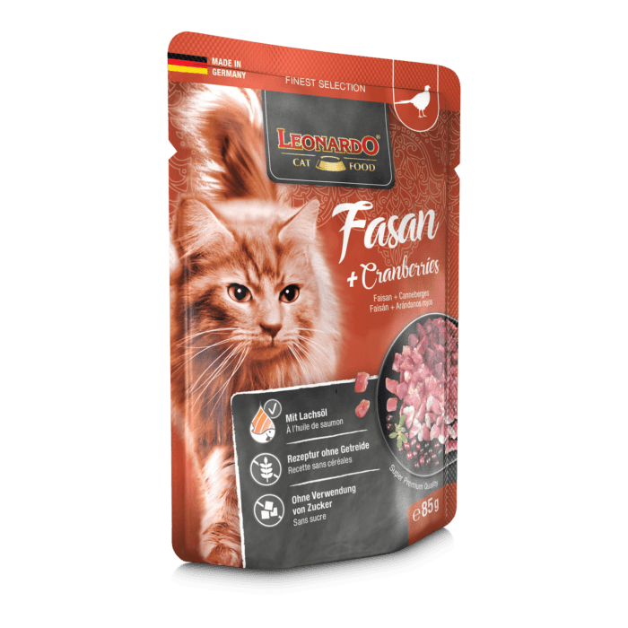 Leonardo Húmedo Faisán y Arándanos para Gatos 85g - Imagen 1