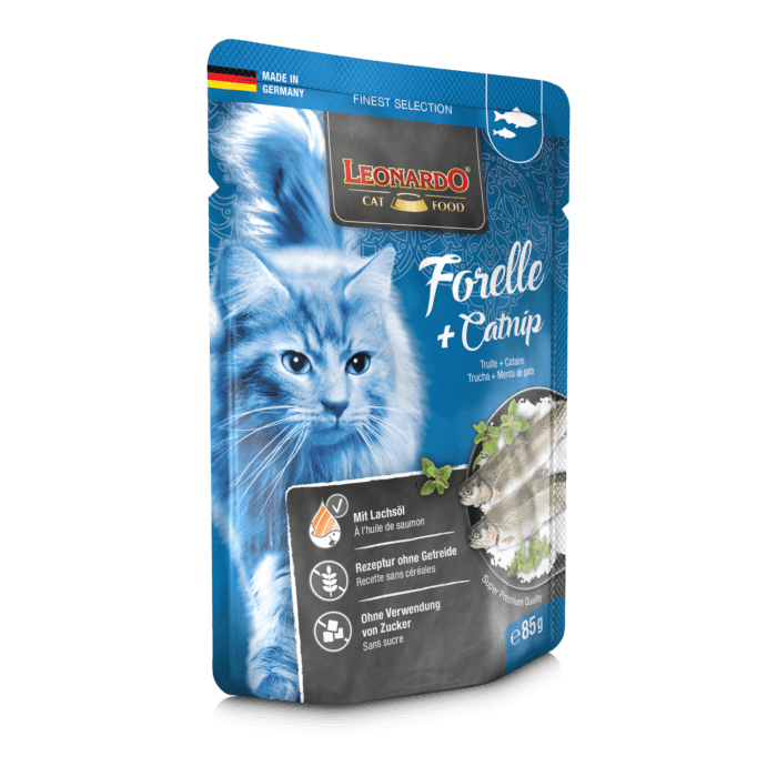 Leonardo Húmedo Trucha y Menta para Gatos 85g - Imagen 1