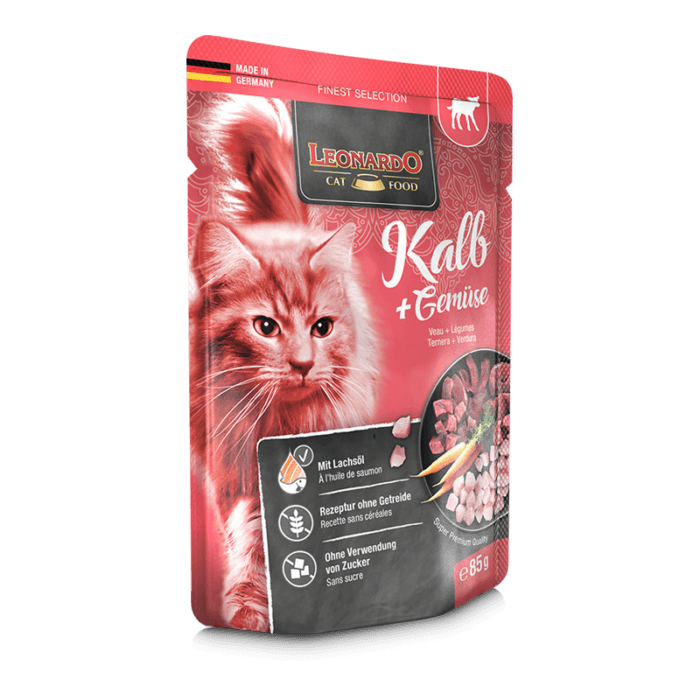 bl-pouch-finest-selection-kalb-gemuese-85g-li.png Leonardo Ternera y Verduras para Gatos 85g - Imagen 1