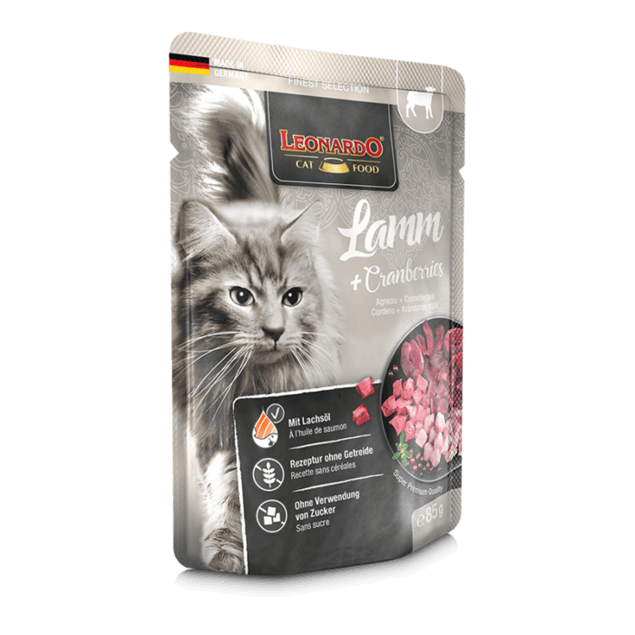 Leonardo Húmedo Cordero y Arándanos para Gatos 85g - Imagen 1