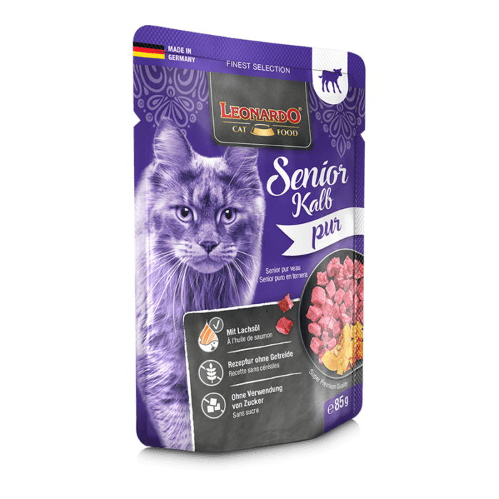Leonardo Húmedo Puro de Ternera para Gatos Senior 85g - Imagen 1