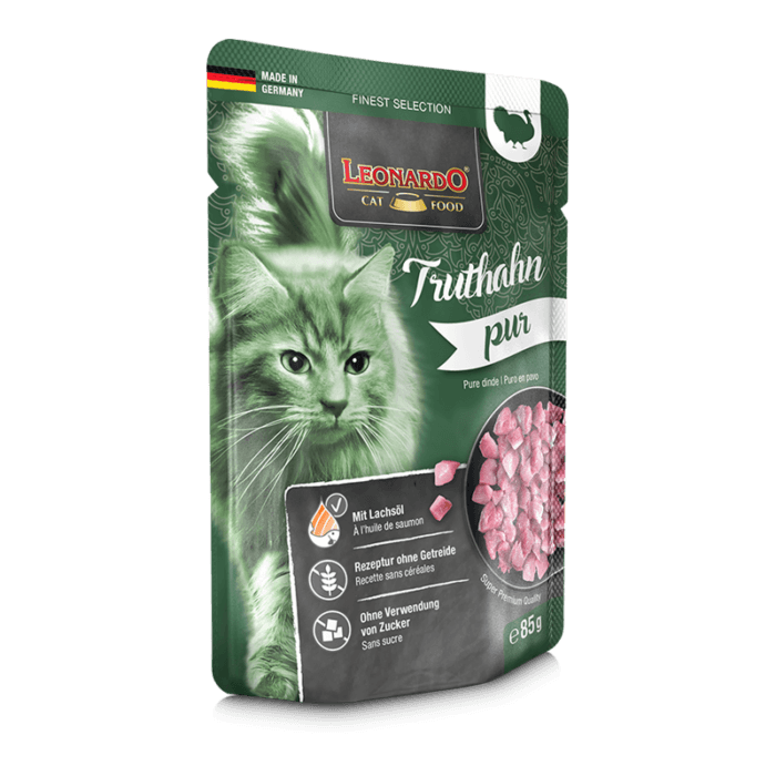 bl-pouch-finest-selection-truthahn-pur-85g-li.png Leonardo Húmedo Puro de Pavo para Gatos 85g - Imagen 1