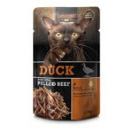 Leonardo Húmedo Gato Sobre Pato y Pulled Beef 70g