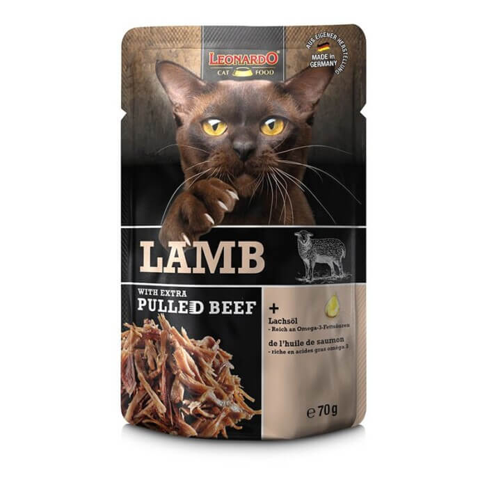Leonardo Húmedo Cordero y Ternera para Gatos 70g - Imagen 1