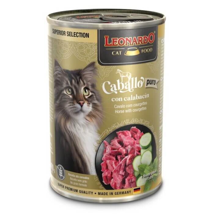 Leonardo Húmedo Caballo y Calabacín para Gatos 200g - Imagen 3