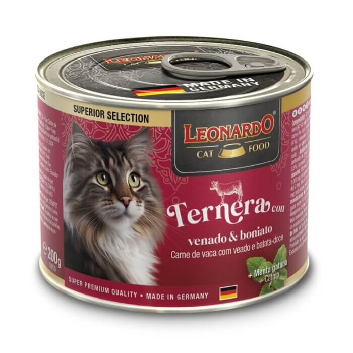 Leonardo Ternera Venado y Boniato para Gatos 200g - Imagen 1