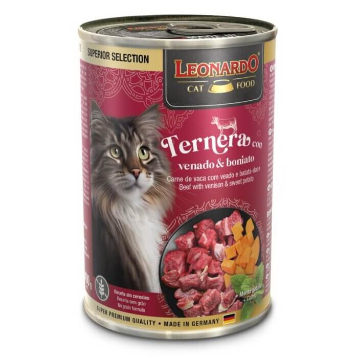 Leonardo Ternera Venado y Boniato para Gatos 200g - Imagen 3