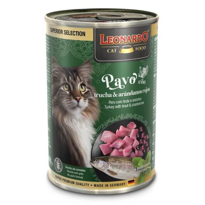 Leonardo Pavo Trucha y Arándano para Gatos 200g - Imagen 3