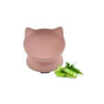 Nayeco Comedero Gato Bambú Elevado Rosa 140ml