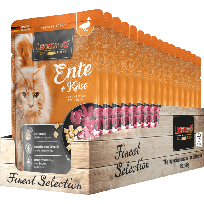 Leonardo Pato y Queso para Gatos 85g - Imagen 2