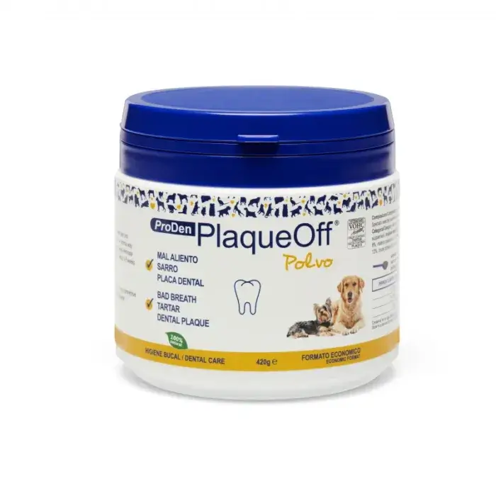 plaqueoff-higiene-dental-para-perros PlaqueOff Polvo Perro Y Gato 420g - Imagen 1