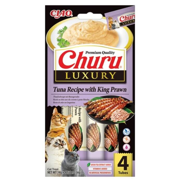 Churu Luxury Atún y Langostinos para Gatos 4x14g - Imagen 2