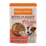 Nature's Variety Bocaditos en Salsa con Salmón y Hierbas para Perros Mini 100g