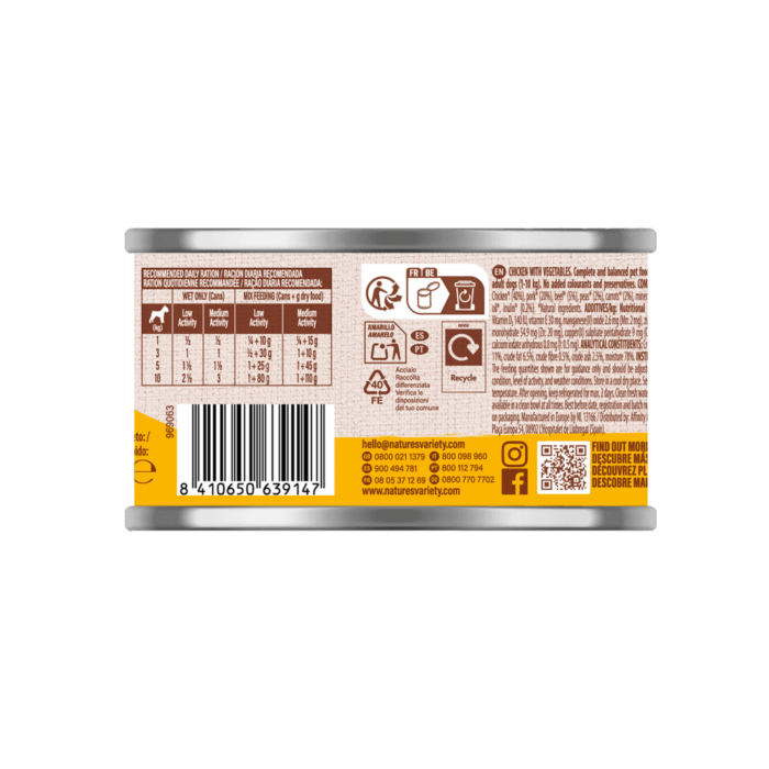 Nature's Variety Paté Pollo para Perros Adulto Mini 200g - Imagen 2