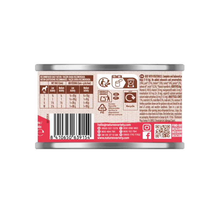Nature's Variety Paté Buey para Perros Adulto Mini 200g - Imagen 2