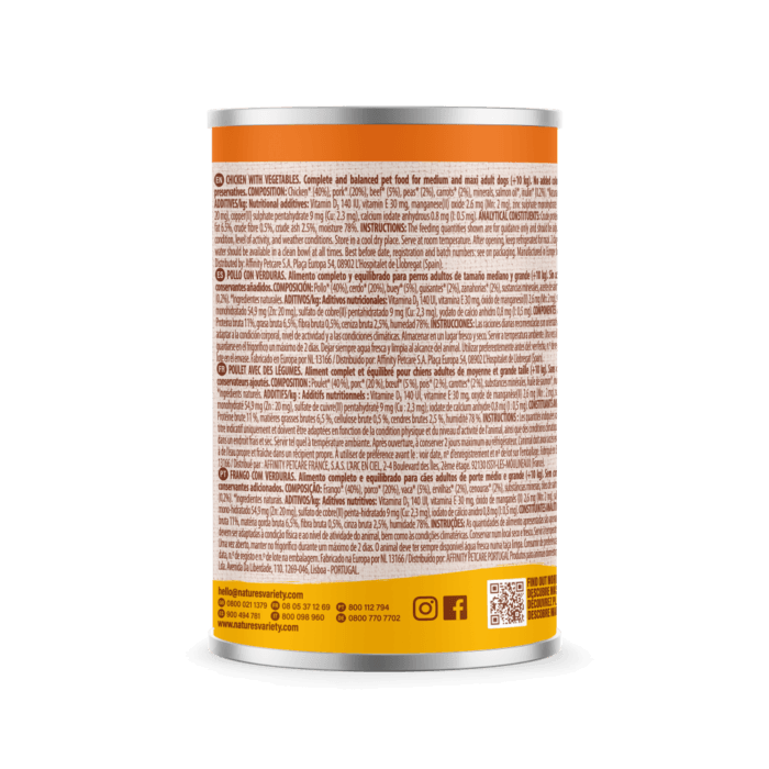 Nature's Variety Paté Pollo para Perros Adultos Med/Maxi 400g - Imagen 2
