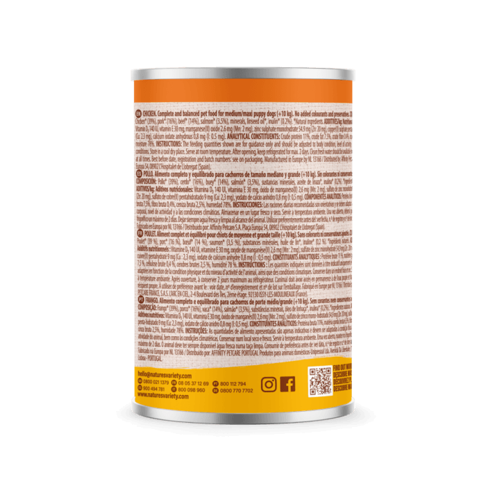 Nature's Variety Paté Pollo para Perros Cachorro Med/Maxi 400g - Imagen 2