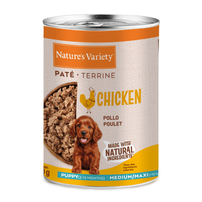 Nature's Variety Paté Pollo para Perros Cachorro Med/Maxi 400g - Imagen 1