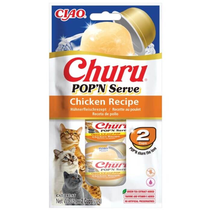 b347fbcfff77.jpg Churu Pop'N Serve Snack en Gelatina de Pollo para Gatos 2x35g - Imagen 1
