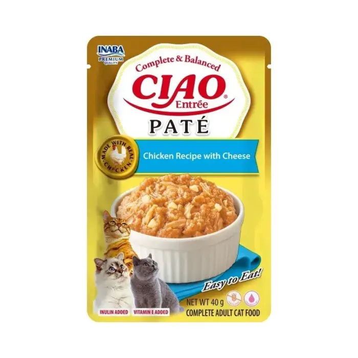 ciao-entree-pate-de-pollo-con-queso-para-gato.webp Churu Ciao Entrée Paté de Pollo con Queso para Gato 40g - Imagen 1
