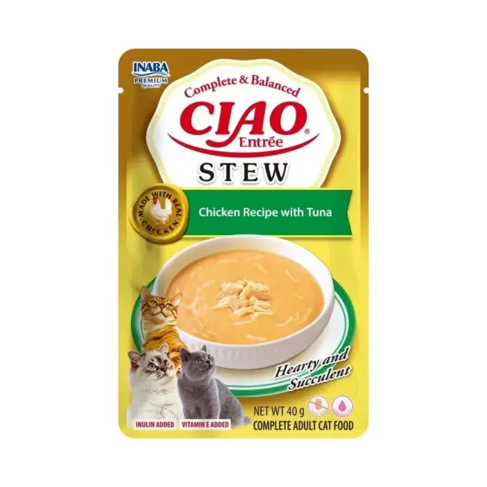Ciao Entrée Guiso de Pollo con Atún para Gatos 40g - Imagen 1