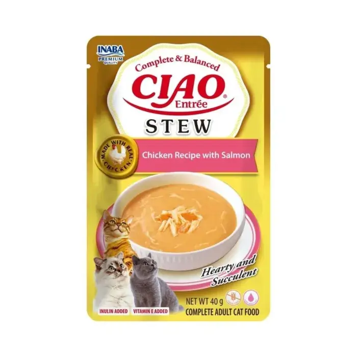 Churu Ciao Entrée Guiso de Pollo con Salmón para Gatos 40g - Imagen 1