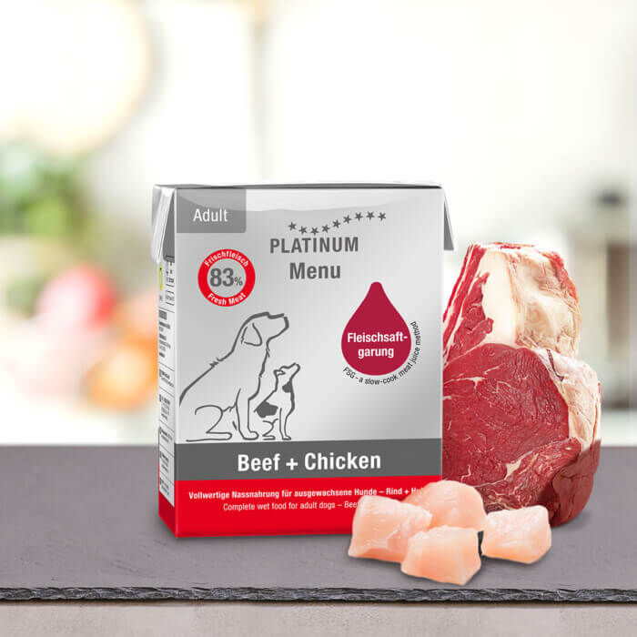 Platinum Húmedo Menú Adult Ternera y Pollo para Perro - Imagen 1