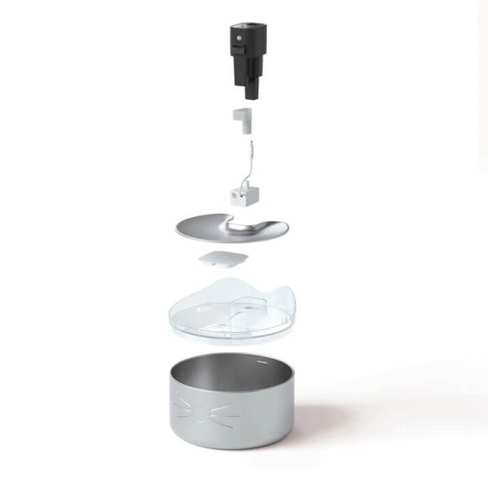 Catit Fuente Sin Cables Acero Inoxidable UVC para Gato - Imagen 5