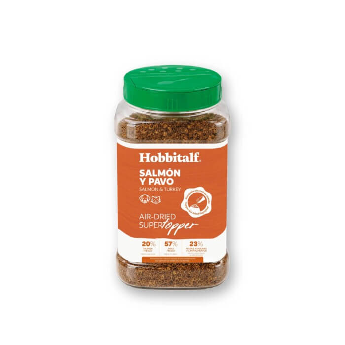 Hobbitalf Air-dried Topper de Salmón y Pavo para Perros y Gatos - Imagen 1
