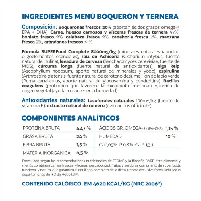 Hobbitalf Air-dried Superfood Adulto Boquerón y Ternera para Perros - Imagen 7