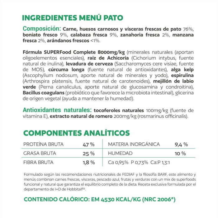 Hobbitalf Air-dried Superfood Adulto Pato para Perros - Imagen 7