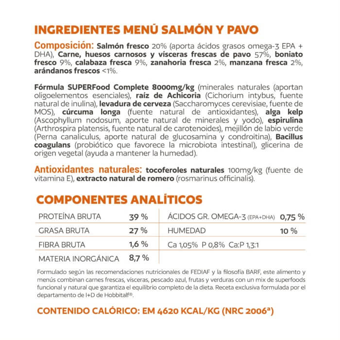 Hobbitalf Air-dried Superfood Adulto Salmón y Pavo para Perros - Imagen 7